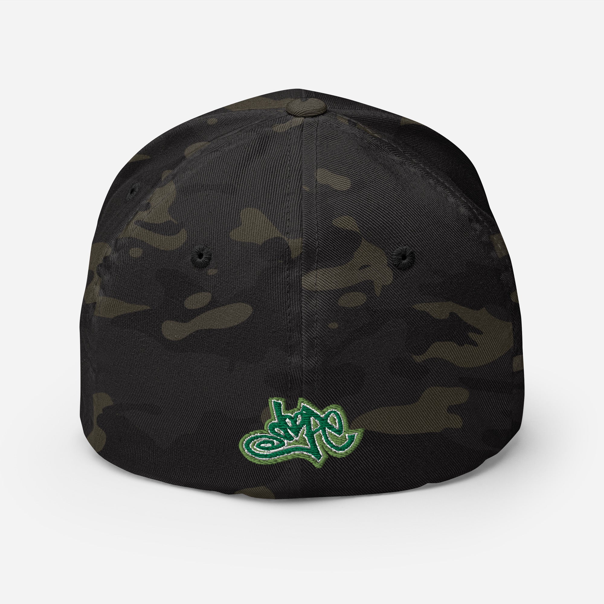 Structured Camo Cap with custom embroidery: Teez That Talk DOPE Collection