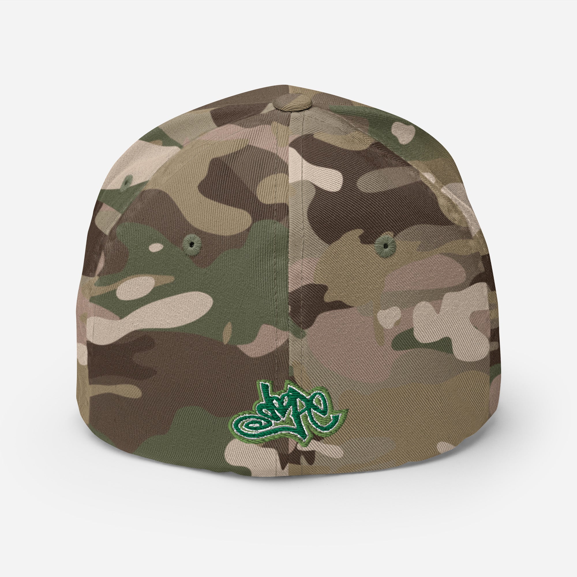 Structured Camo Cap with custom embroidery: Teez That Talk DOPE Collection
