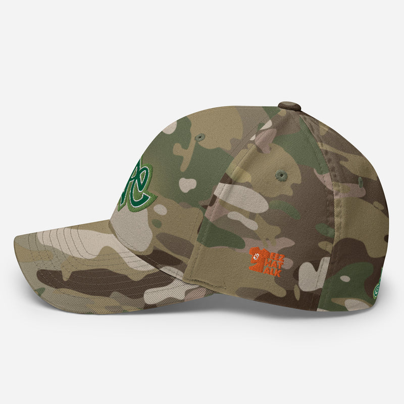 Structured Camo Cap with custom embroidery: Teez That Talk DOPE Collection
