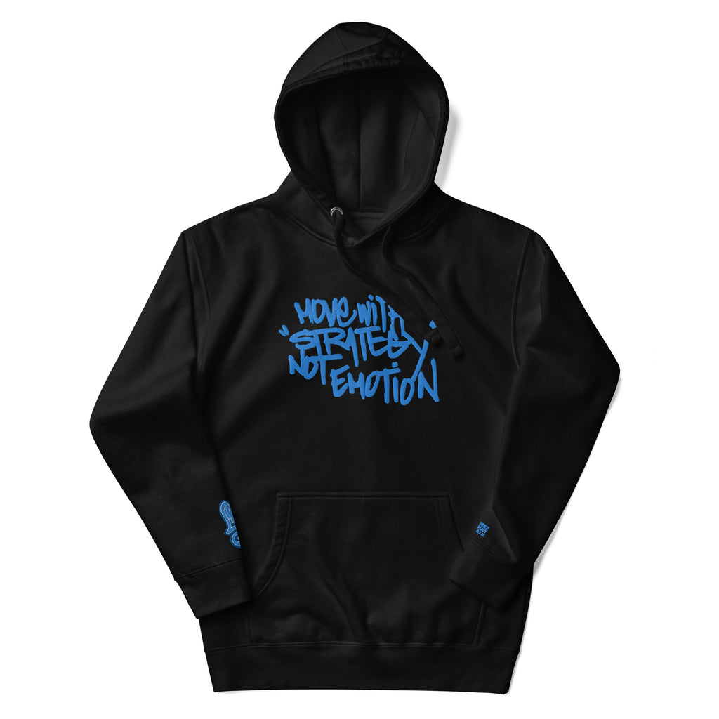 "Move With Strategy Not Emotion Hoodie" (Embroidered): Dope Collection(Free shipping to select countries)