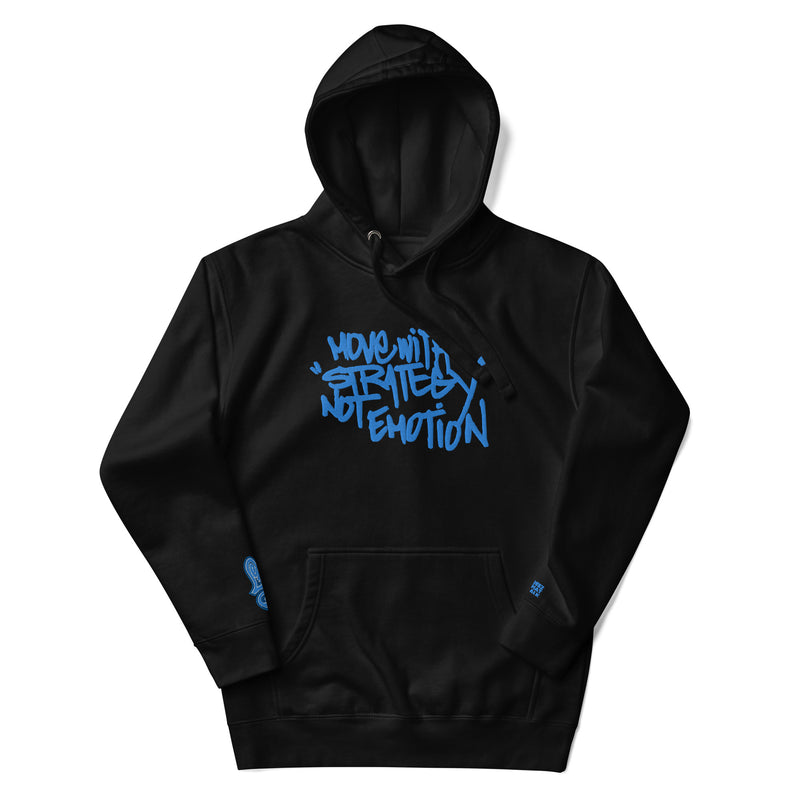 "Move With Strategy Not Emotion Hoodie" (Embroidered): Dope Collection (Free Shipping)