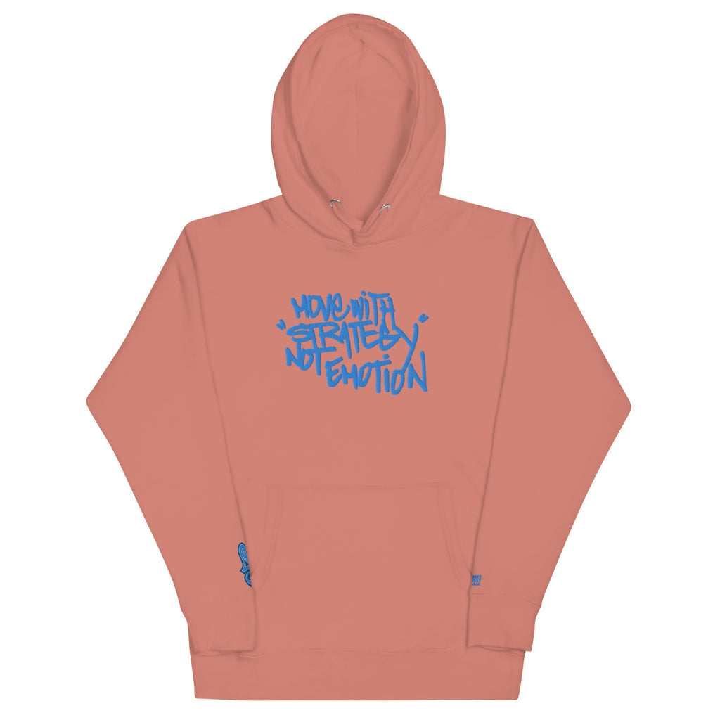 "Move With Strategy Not Emotion Hoodie" (Embroidered): Dope Collection(Free shipping to select countries)