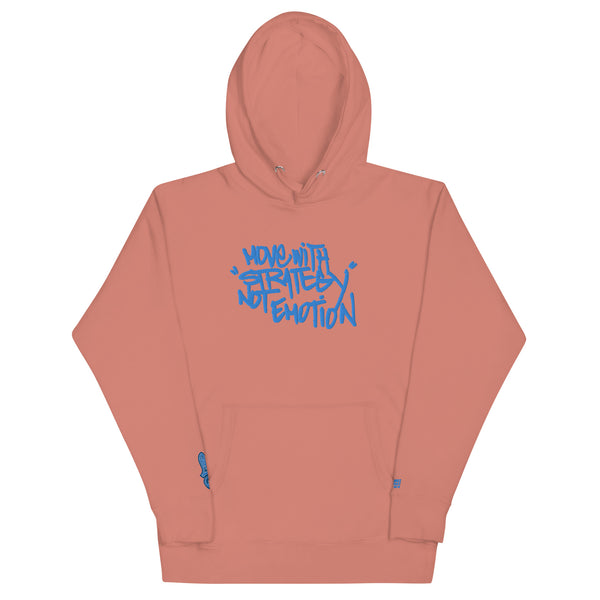 "Move With Strategy Not Emotion Hoodie" (Embroidered): Dope Collection (Free Shipping)