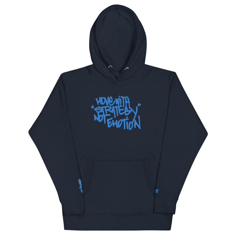 "Move With Strategy Not Emotion Hoodie" (Embroidered): Dope Collection (Free Shipping)