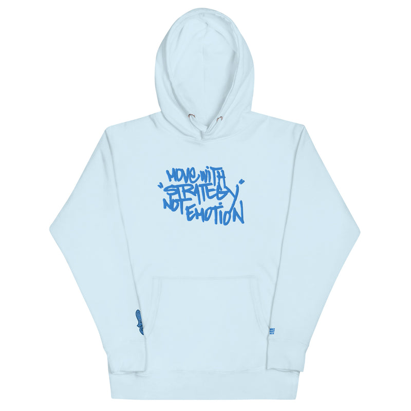 "Move With Strategy Not Emotion Hoodie" (Embroidered): Dope Collection (Free Shipping)