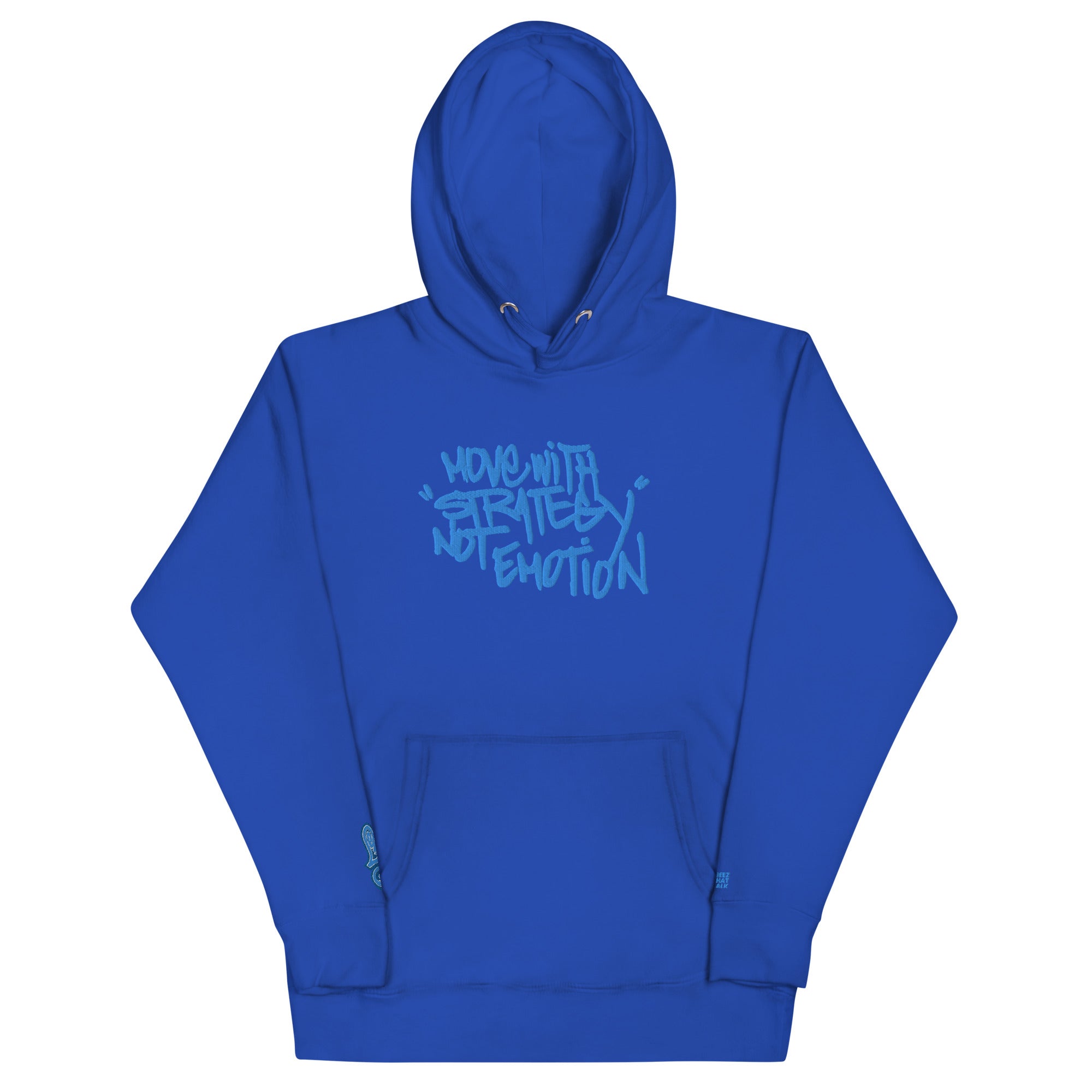 "Move With Strategy Not Emotion Hoodie" (Embroidered): Dope Collection(Free shipping to select countries)
