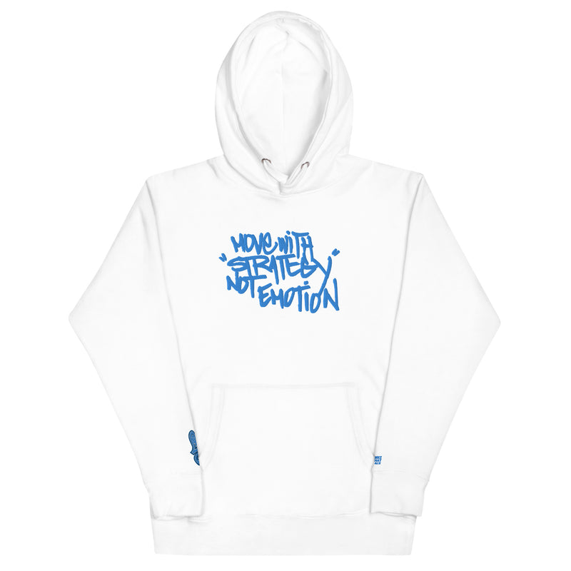 "Move With Strategy Not Emotion Hoodie" (Embroidered): Dope Collection (Free Shipping)