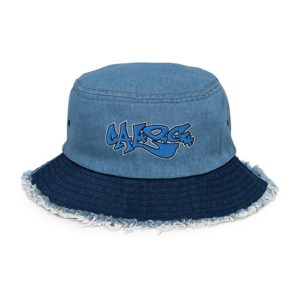 Cal OG Distressed denim bucket hat