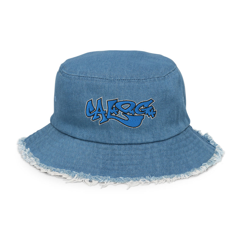Cal OG Distressed denim bucket hat